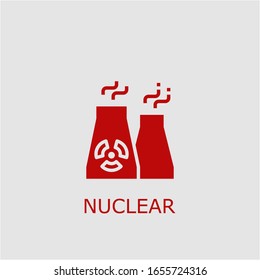 Professional vector nuclear icon. Nuclear symbol that can be used for any platform and purpose. High quality nuclear illustration.