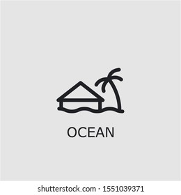 Professional vector ocean icon. Ocean symbol that can be used for any platform and purpose. High quality ocean illustration.