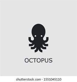 Professional vector octopus icon. Octopus symbol that can be used for any platform and purpose. High quality octopus illustration.