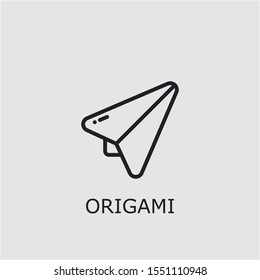 Professional vector origami icon. Origami symbol that can be used for any platform and purpose. High quality origami illustration.