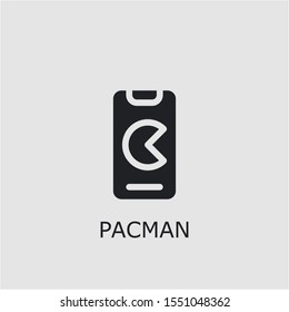 Professional vector pacman icon. Pacman symbol that can be used for any platform and purpose. High quality pacman illustration.