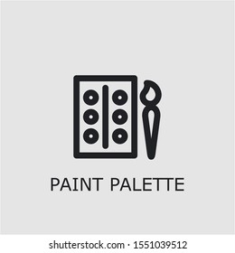 Professional vector paint palette icon. Paint palette symbol that can be used for any platform and purpose. High quality paint palette illustration.
