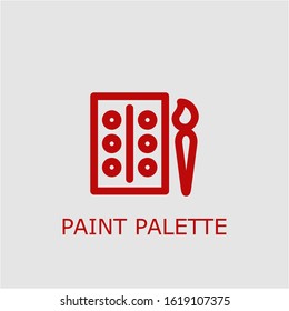 Professional vector paint palette icon. Paint palette symbol that can be used for any platform and purpose. High quality paint palette illustration.
