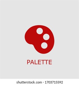 Professional vector palette icon. Palette symbol that can be used for any platform and purpose. High quality palette illustration.
