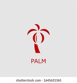 Professional vector palm icon. Palm symbol that can be used for any platform and purpose. High quality palm illustration.