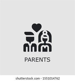 Professional vector parents icon. Parents symbol that can be used for any platform and purpose. High quality parents illustration.