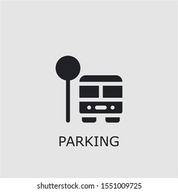 Professional vector parking icon. Parking symbol that can be used for any platform and purpose. High quality parking illustration.