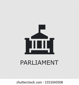 Professional vector parliament icon. Parliament symbol that can be used for any platform and purpose. High quality parliament illustration.