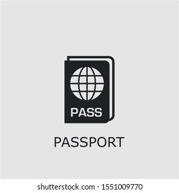 Professional vector passport icon. Passport symbol that can be used for any platform and purpose. High quality passport illustration.