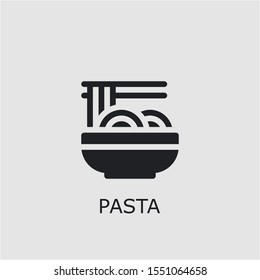 Professional vector pasta icon. Pasta symbol that can be used for any platform and purpose. High quality pasta illustration.