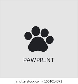 Professional Vector Pawprint Icon. Pawprint Symbol That Can Be Used For Any Platform And Purpose. High Quality Pawprint Illustration.