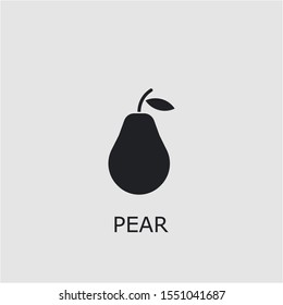 Professional vector pear icon. Pear symbol that can be used for any platform and purpose. High quality pear illustration.