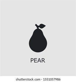 Professional vector pear icon. Pear symbol that can be used for any platform and purpose. High quality pear illustration.