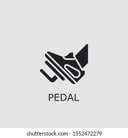 Professional vector pedal icon. Pedal symbol that can be used for any platform and purpose. High quality pedal illustration.