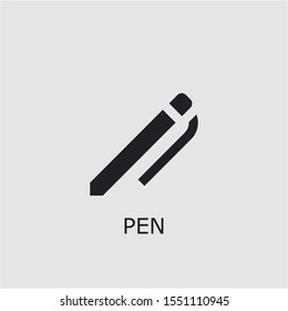 Professional vector pen icon. Pen symbol that can be used for any platform and purpose. High quality pen illustration.