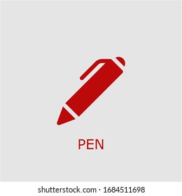 Professional vector pen icon. Pen symbol that can be used for any platform and purpose. High quality pen illustration.