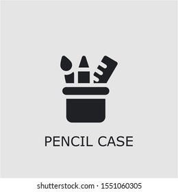 Professional vector pencil case icon. Pencil case symbol that can be used for any platform and purpose. High quality pencil case illustration.
