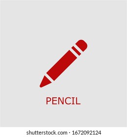 Icono de lápiz vector profesional. Símbolo de lápiz que se puede utilizar para cualquier plataforma y propósito. Ilustración de lápiz de alta calidad.