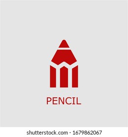 Professional vector pencil icon. Pencil symbol that can be used for any platform and purpose. High quality pencil illustration.
