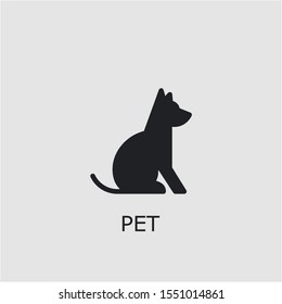 Professional vector pet icon. Pet symbol that can be used for any platform and purpose. High quality pet illustration.