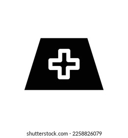 Icono profesional de farmacia vectorial. símbolo de farmacia que se puede usar para cada plataforma y propósito. Ilustración farmacéutica de alta calidad.