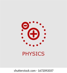 Professional vector physics icon. Physics symbol that can be used for any platform and purpose. High quality physics illustration.