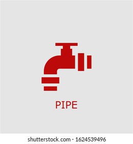 Professional vector pipe icon. Pipe symbol that can be used for any platform and purpose. High quality pipe illustration.
