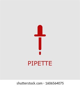 Professional vector pipette icon. Pipette symbol that can be used for any platform and purpose. High quality pipette illustration.