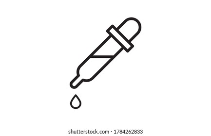 Professional vector pipette icon. Pipette symbol that can be used for any platform and purpose. High quality pipette illustration.