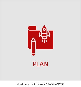 Professional vector plan icon. Plan symbol that can be used for any platform and purpose. High quality plan illustration.