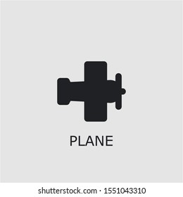 Professional vector plane icon. Plane symbol that can be used for any platform and purpose. High quality plane illustration.