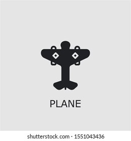 Professional vector plane icon. Plane symbol that can be used for any platform and purpose. High quality plane illustration.