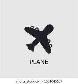 Professional vector plane icon. Plane symbol that can be used for any platform and purpose. High quality plane illustration.