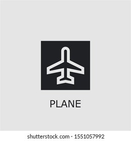Professional vector plane icon. Plane symbol that can be used for any platform and purpose. High quality plane illustration.
