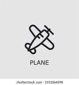 Professional vector plane icon. Plane symbol that can be used for any platform and purpose. High quality plane illustration.