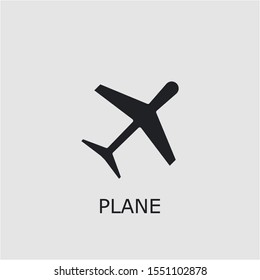 Professional vector plane icon. Plane symbol that can be used for any platform and purpose. High quality plane illustration.
