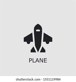 Professional vector plane icon. Plane symbol that can be used for any platform and purpose. High quality plane illustration.