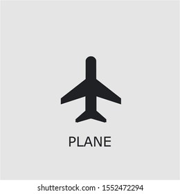 Professional vector plane icon. Plane symbol that can be used for any platform and purpose. High quality plane illustration.