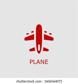 Professional vector plane icon. Plane symbol that can be used for any platform and purpose. High quality plane illustration.