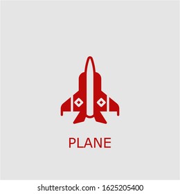 Professional vector plane icon. Plane symbol that can be used for any platform and purpose. High quality plane illustration.