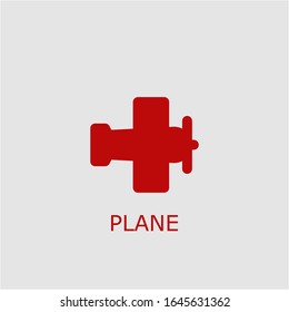 Professional vector plane icon. Plane symbol that can be used for any platform and purpose. High quality plane illustration.