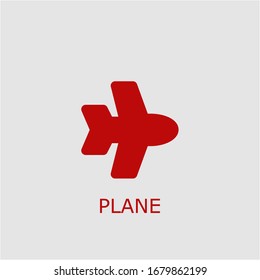 Professional vector plane icon. Plane symbol that can be used for any platform and purpose. High quality plane illustration.