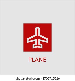 Professional vector plane icon. Plane symbol that can be used for any platform and purpose. High quality plane illustration.