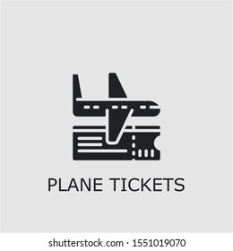 Professional vector plane tickets icon. Plane tickets symbol that can be used for any platform and purpose. High quality plane tickets illustration.