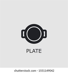 Professional vector plate icon. Plate symbol that can be used for any platform and purpose. High quality plate illustration.