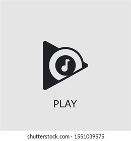 Professional vector play icon. Play symbol that can be used for any platform and purpose. High quality play illustration.
