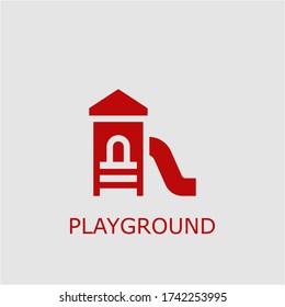 Icono de área de reproducción vectorial profesional. Símbolo de zona de juegos que se puede usar para cualquier plataforma y propósito. Ilustración de área de juegos de alta calidad.