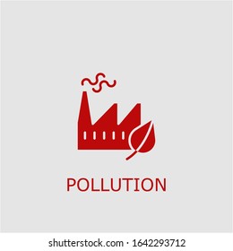 Professional vector pollution icon. Pollution symbol that can be used for any platform and purpose. High quality pollution illustration.