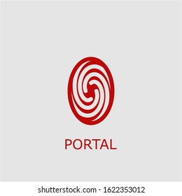 Professional vector portal icon. Portal symbol that can be used for any platform and purpose. High quality portal illustration.
