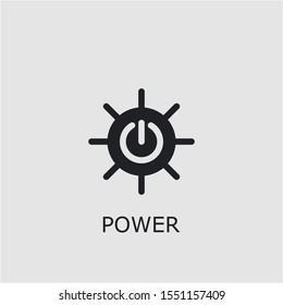 Professional vector power icon. Power symbol that can be used for any platform and purpose. High quality power illustration.